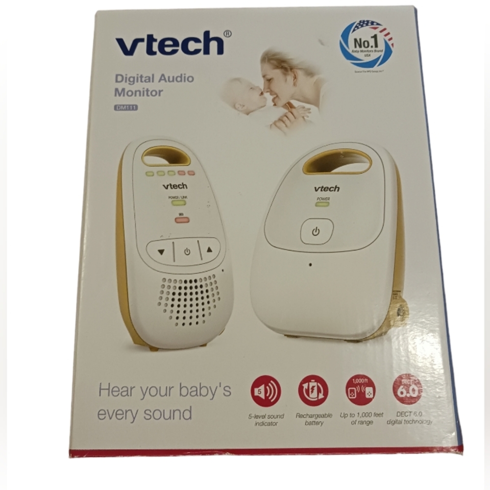 VTech Digital Audio Monitor DM111 Baby Monitor 5 Level Sound‎ Indicator